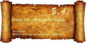 Baszler Artemíszia névjegykártya